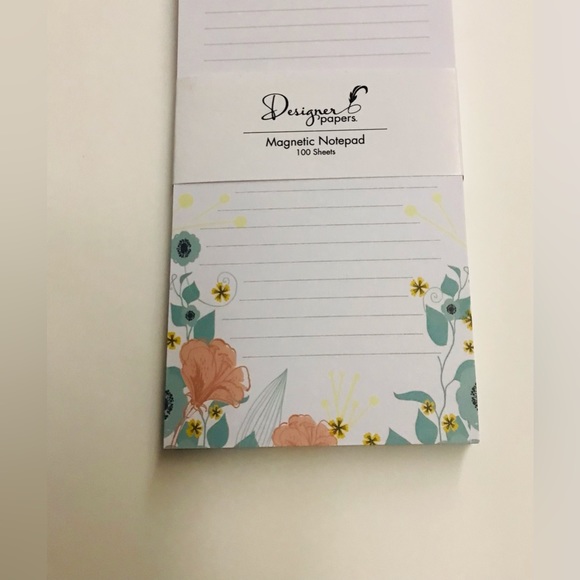 New Designer Papers Floral Magnetic Notepad “To Do” on Top 100 Lined Sheets - Picture 4 of 11